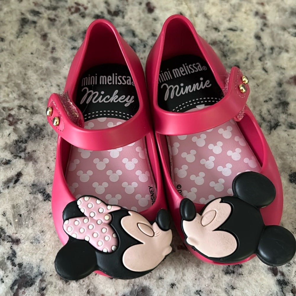 Mini Melissa Pink Mickey and Minnie Kids Shoes